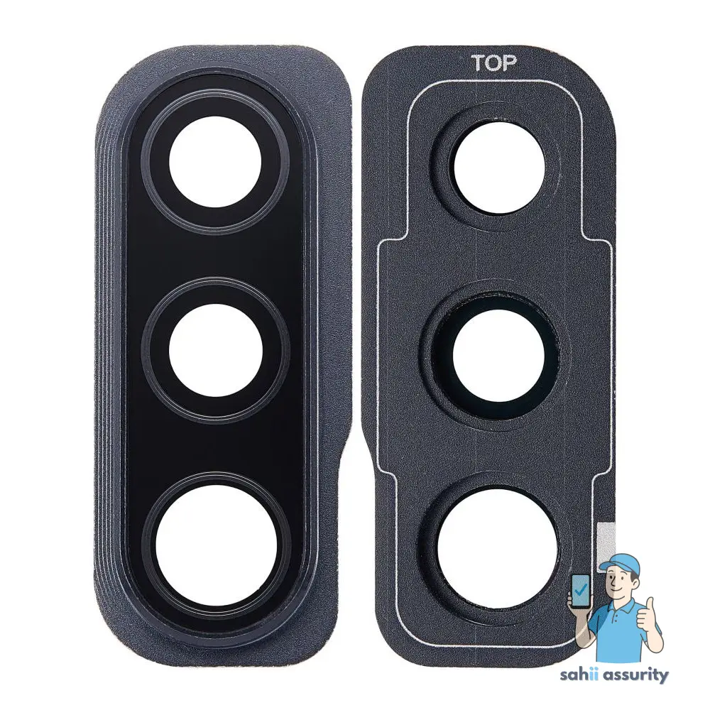 Camera Lens Glass with Frame for Samsung Galaxy A50s Black